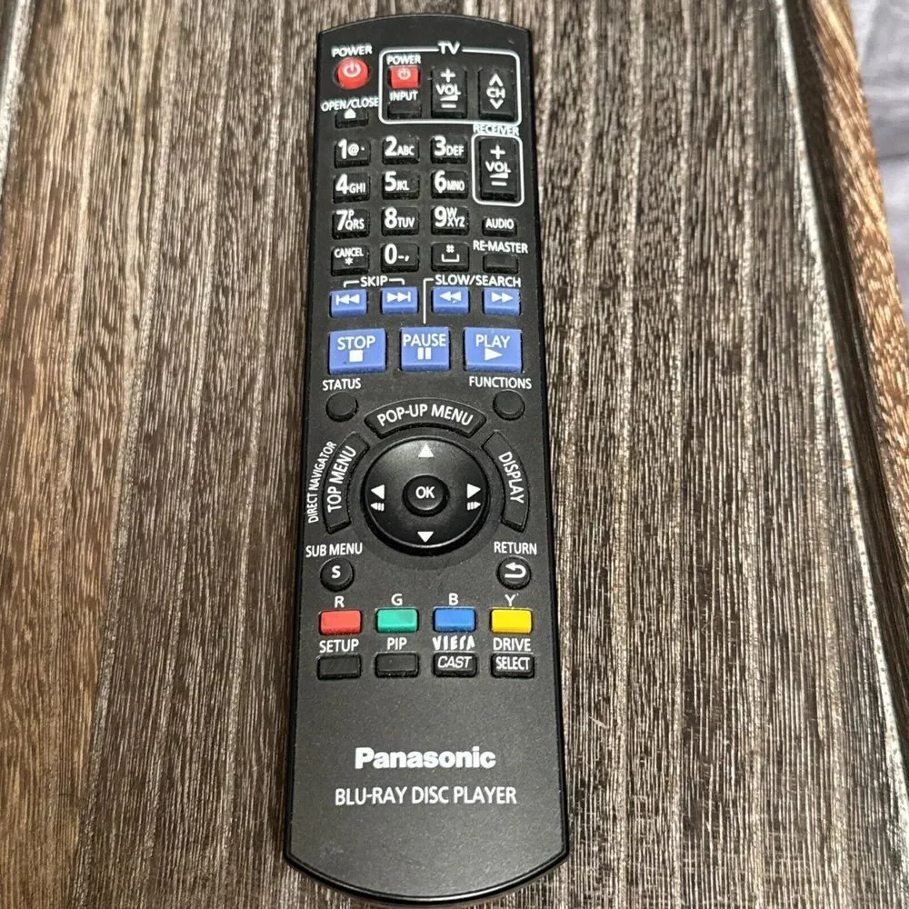 Panasonic N2QAYB00378 OEM Original Blu-Ray Player Remote Control Needs Batteries